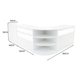 "EUROPA" Set med LED-belysta Butiksmoduler LM60 + B1200 + C1200 + TB60 – Vit