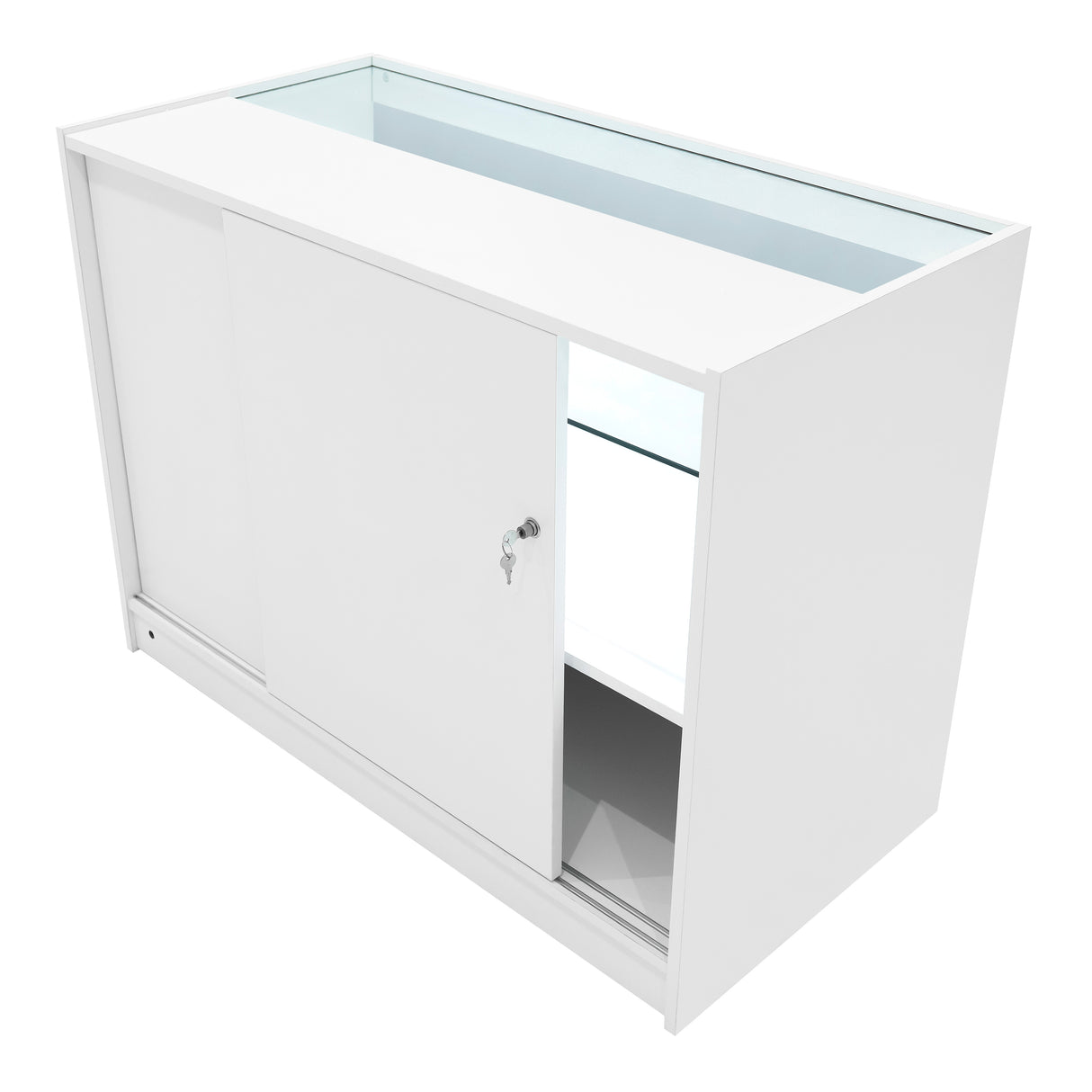 "HYPERION" Set med LED-belysta Butiksmoduler LM60 + B1200 + K1200 + TB60 – Vit