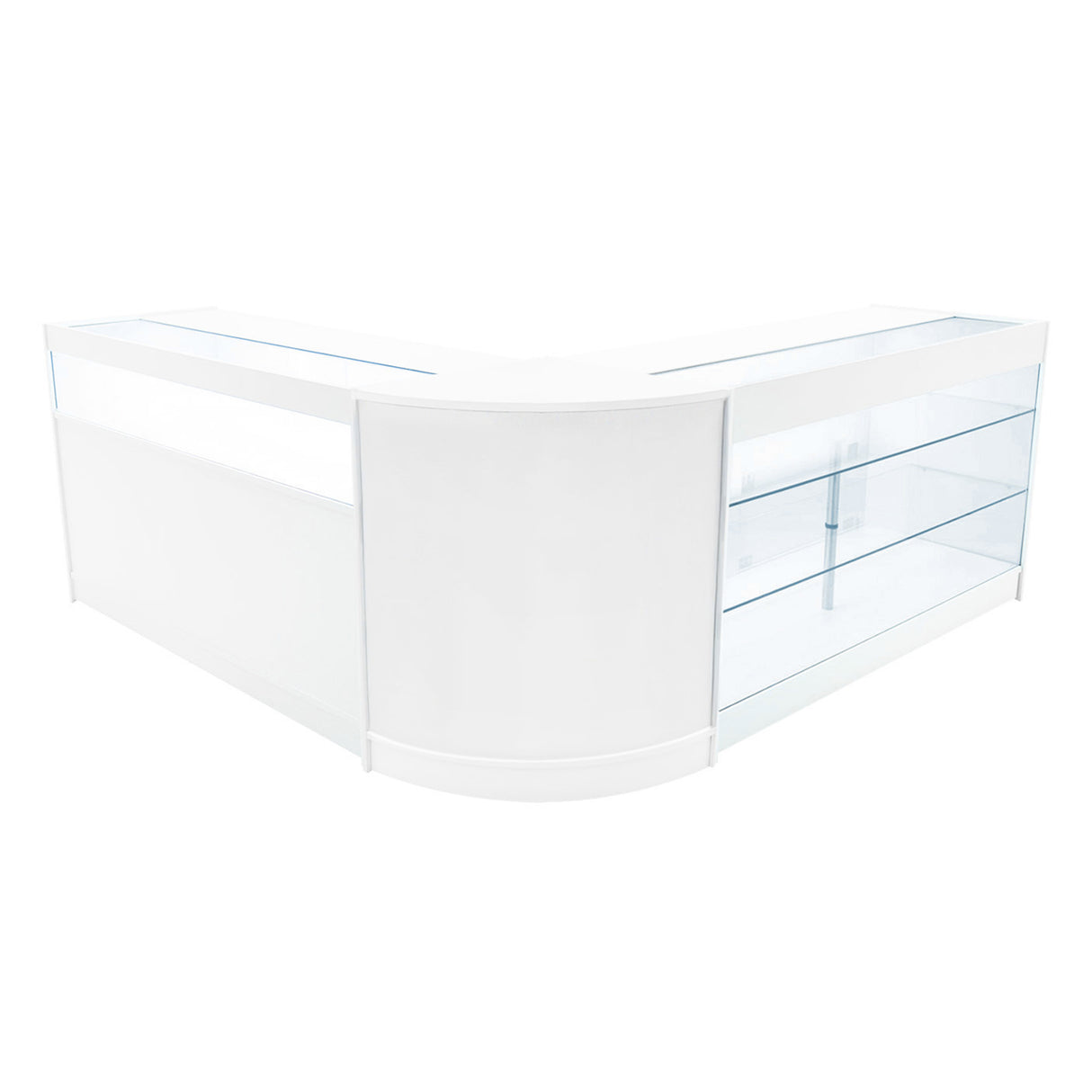 "TRITON" Set med LED-belysta Butiksmoduler CM60+K1500+B1500 – Vit