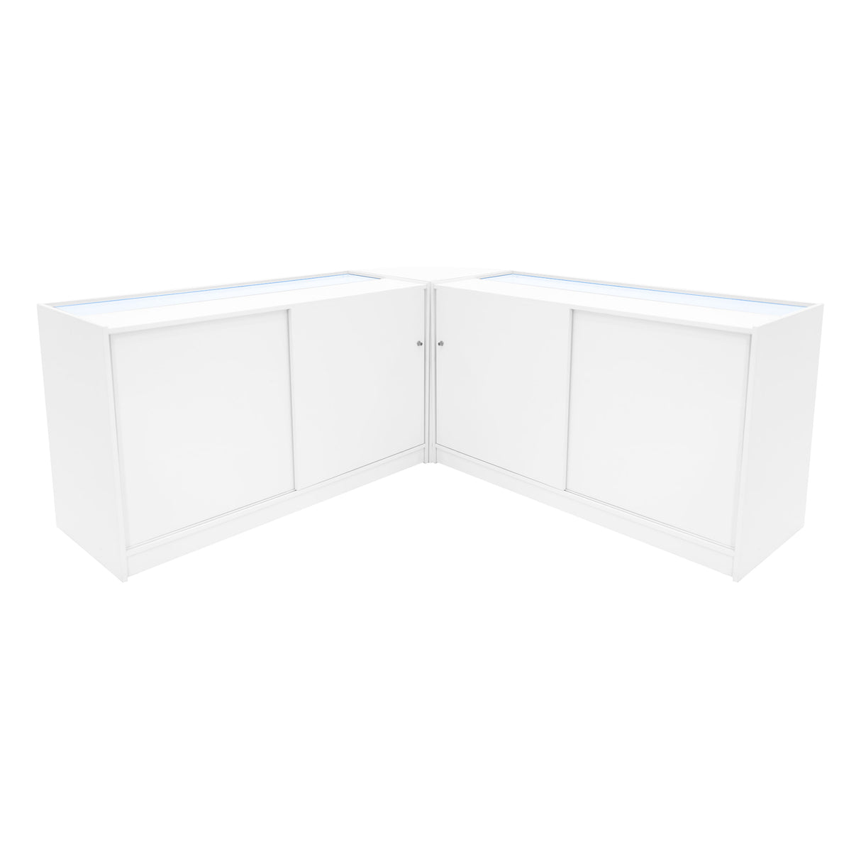 "TRITON" Set med LED-belysta Butiksmoduler CM60+K1500+B1500 – Vit