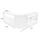 "TRITON" Set med LED-belysta Butiksmoduler CM60+K1500+B1500 – Vit