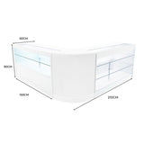 "HERA" Set med LED-belysta Butiksmoduler CM60+K1500+C1500 – Vit