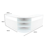 "THESEUS" Set med LED-belysta Butiksmoduler LM60+ 2x B1500 – Vit