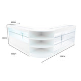 "CALLIOPE" Set med LED-belysta Butiksmoduler LM60+K1500+C1500 – Vit