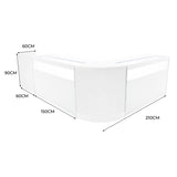 "LUNA" Set med LED-belysta Butiksmoduler CM60 + 2xB1500 + TB60 – Vit