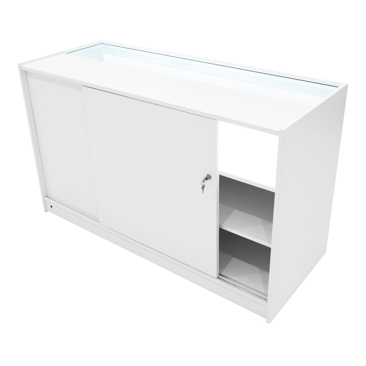 "GRAVITY" Set med LED-belysta Butiksmoduler CM60 + B1500 + C1500 + TB60 – Vit