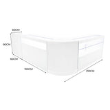 "GRAVITY" Set med LED-belysta Butiksmoduler CM60 + B1500 + C1500 + TB60 – Vit
