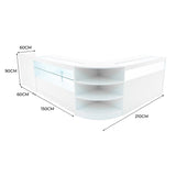 "EUROPA" Set med LED-belysta Butiksmoduler LM60 + B1500 + C1500 + TB60 – Vit