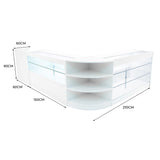 "THEIA" Set med LED-belysta Butiksmoduler LM60 + K1500 + C1500 + TB60 – Vit