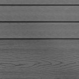 Staket för utomhusbruk i WPC och aluminium – 8x paneler + 9x stolpar | Grå