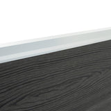 Staket för utomhusbruk i WPC och aluminium – 9x paneler + 10x stolpar | Grå