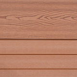 Staket för utomhusbruk i WPC och aluminium – 4x paneler + 5 stolpar | Brun