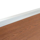 Staket för utomhusbruk i WPC och aluminium – 4x paneler + 5 stolpar | Brun