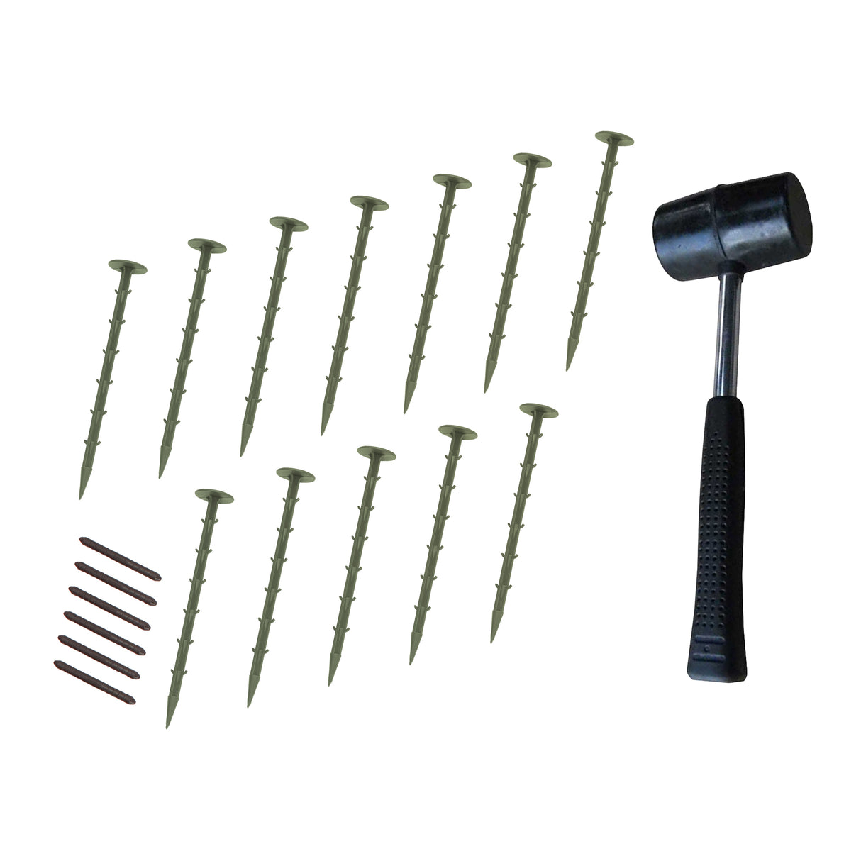 Flexibel gräskant 20 x 1,2 m med gummiklubba – Grön