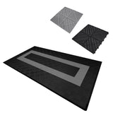 Polypropenplattor med ventilationskanaler (120 enheter) och kanter - Svart (90) och Grå (30)