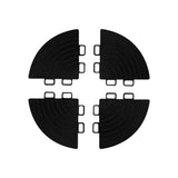 Polypropenplattor med ventilationskanaler (120 enheter) och kanter - Grå (90) och Blå (30)