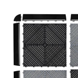 Polypropenplattor med ventilationskanaler (240 enheter) och kanter - Svart (120) och Grå (120)