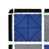 Polypropenplattor med ventilationskanaler (240 enheter) och kanter - Grå (120) och Blå (120)