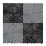 Polypropenplattor med ventilationskanaler (225enheter) och kanter - Svart (165) och Grå (60)