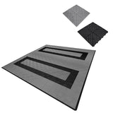 Polypropenplattor med ventilationskanaler (225enheter) och kanter - Grå (165) och Svart (60)