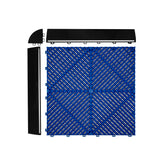 Polypropenplattor med ventilationskanaler (120 enheter) och kanter - Blå (90) och Grå (30)+ Hexagonal LED-taklampa