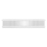 Traditionell vit 4-kolonnsradiator med släta, rundade former och en längd på 1505 mm, perfekt för värme och stil i hemmet