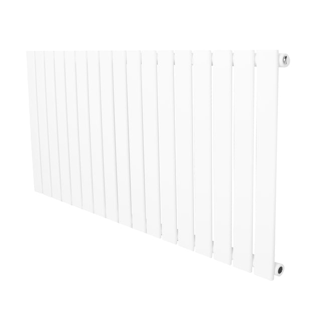 Platt enkelpelarradiator i vit färg, 600 x 1190 mm, med släta ytor och moderna linjer för effektiv uppvärmning
