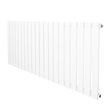 Platt enkelpelarradiator i vit färg, 600 x 1400 mm, med släta, vertikala lameller och en modern, minimalistisk design