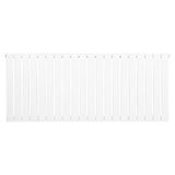 Platt enkelpelarradiator i vit färg, 600 x 1400 mm, med släta, vertikala ribbor och en modern, minimalistisk design