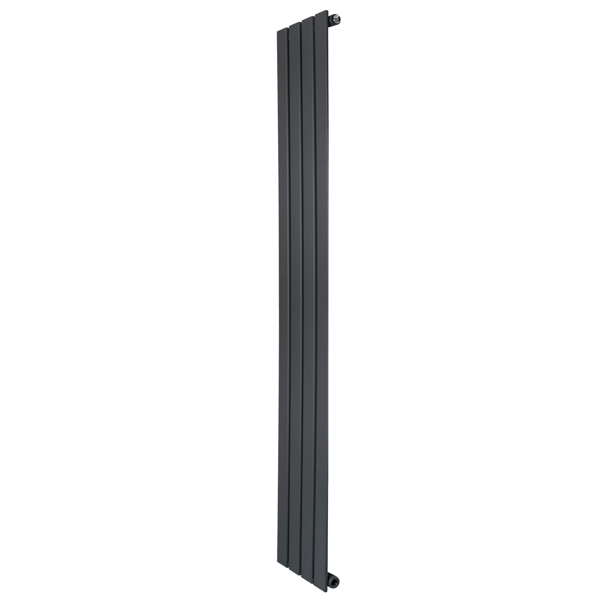 Platt enkelpelarradiator i antracitgrå, 1600 x 280 mm, med släta ytor och stilren design, perfekt för moderna hem