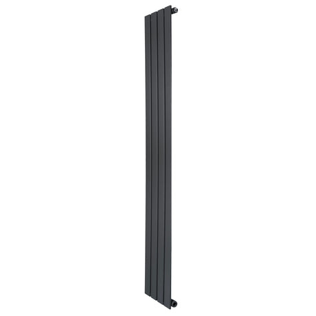 Platt enkelpelarradiator i antracitgrå, 1600 x 280 mm, med släta ytor och stilren design, perfekt för moderna hem
