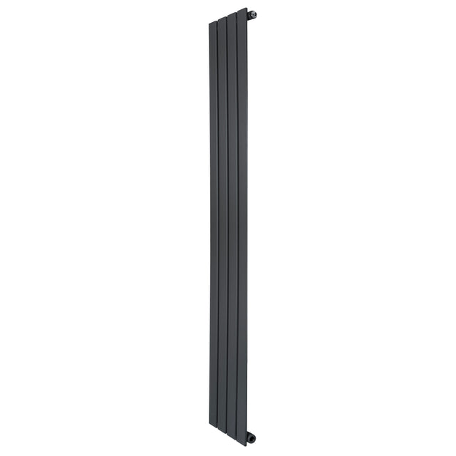 Platt enkelpelarradiator i antracitgrå, 1600 x 280 mm, med släta ytor och stilren design, perfekt för moderna hem