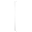 Vit platt enkelpelarradiator med slät yta, mått 1800 x 280 mm, perfekt för modern inredning och effektiv värmefördelning