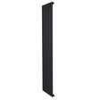 Svart platt enkelpelarradiator med en smal och modern design, mått 1800 x 420 mm, perfekt för effektiv uppvärmning i hemmet