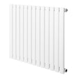 Oval enkelpelarradiator i vit färg, 600 x 780 mm, med släta ytor och en modern design som passar i olika inredningsstilar