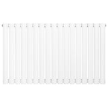 Oval enkelpelarradiator i vit färg, 600 x 1020 mm, med släta, runda pelare och en modern, minimalistisk design