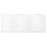 Oval enkelpelarradiator i vit färg, 600 x 1440 mm, med släta ytor och jämna, rundade pelare för effektiv värmefördelning