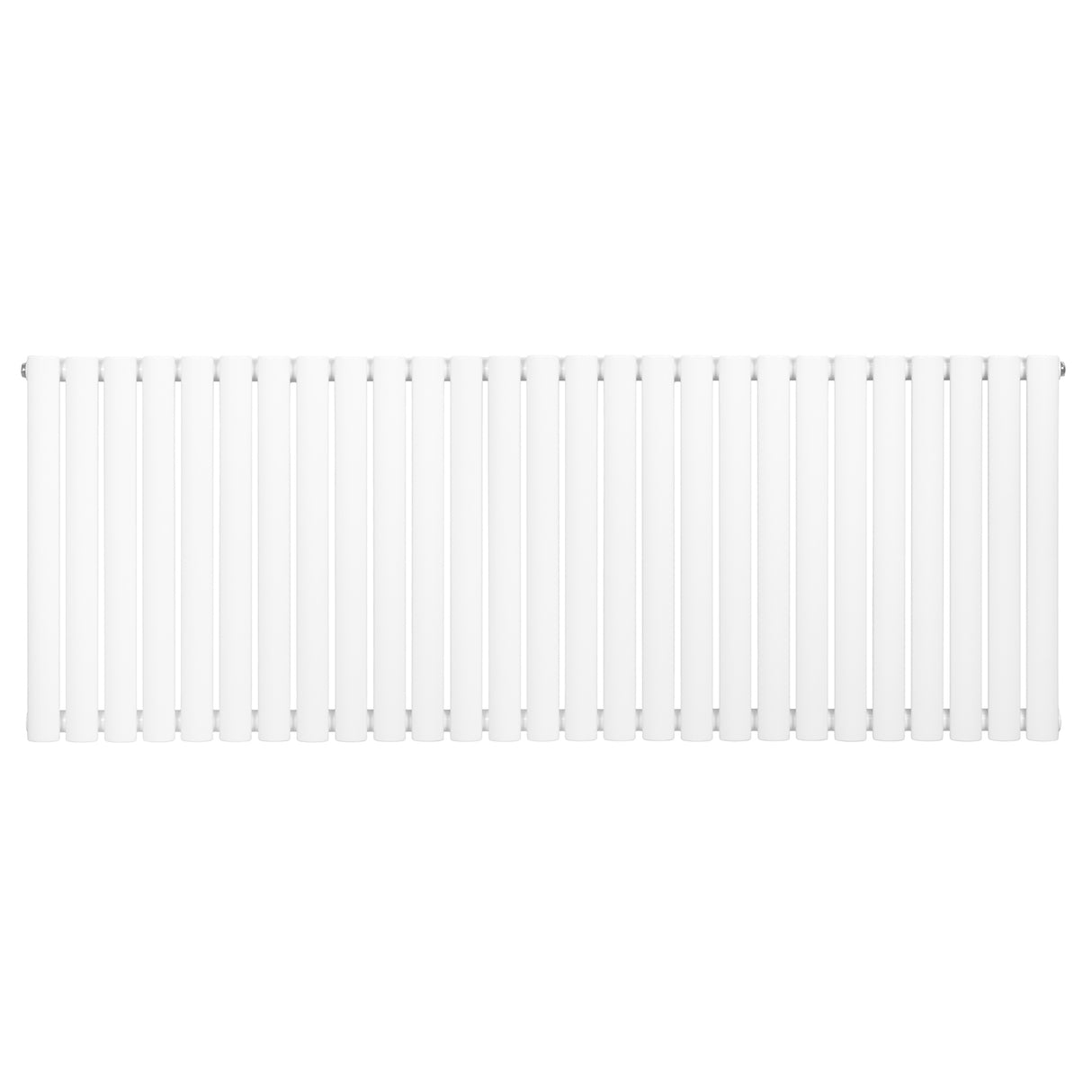 Oval enkelpelarradiator i vitt, 600 x 1620 mm, med släta ytor och rundade kanter, perfekt för modern inredning