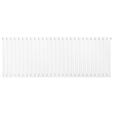 Oval enkelpelarradiator i vitt, 600 x 1620 mm, med släta ytor och rundade kanter, perfekt för modern inredning