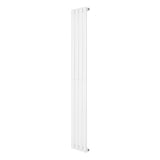 Oval enkelpelarradiator i vit färg, 1600 x 240 mm, med släta ytor och en modern, minimalistisk design som passar alla rum