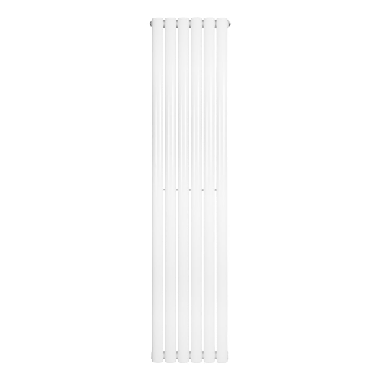 Oval enkelpelarradiator i vit färg, 1600 x 360 mm, med släta ytor och en modern, stilren design som passar i alla rum