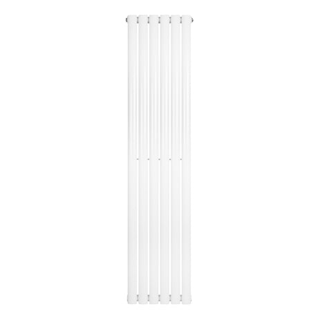 Oval enkelpelarradiator i vit färg, 1600 x 360 mm, med släta ytor och en modern, stilren design som passar i alla rum