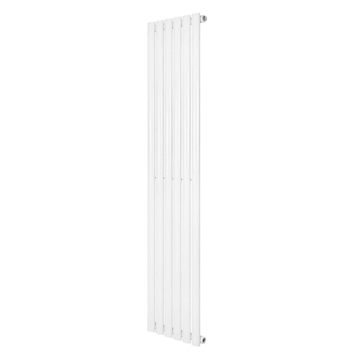 Oval enkelpelarradiator i vit färg, 1600 x 360 mm, med släta ytor och moderna, eleganta linjer för effektiv uppvärmning