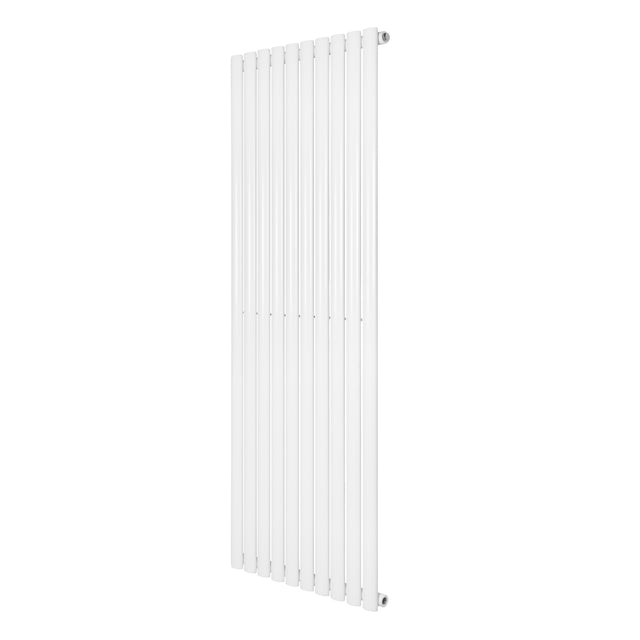 Oval enkelpelarradiator i vit färg, 1600 x 600 mm, med släta, moderna linjer och en stilren, minimalistisk design som passar alla rum