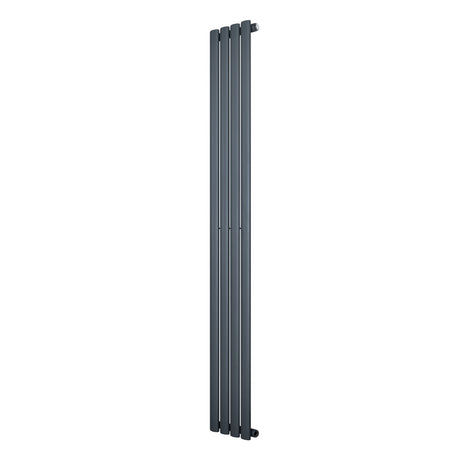 Oval enkelpelarradiator i antracitgrå, 1800 x 240 mm, med släta ytor och en modern, stilren design som passar i alla rum