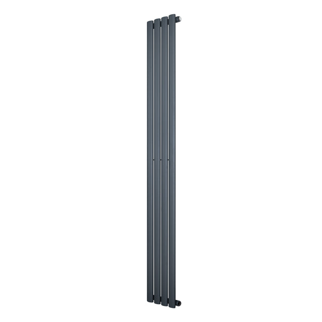 Oval enkelpelarradiator i antracitgrå, 1800 x 240 mm, med släta ytor och en modern, stilren design som passar i alla rum