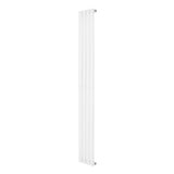 Oval enkelpelarradiator i vit färg, 1800 x 240 mm, med släta ytor och stilren design, perfekt för moderna inredningar