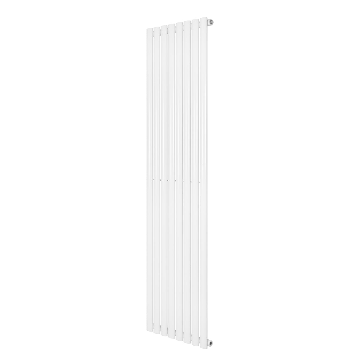 Oval enkelpelarradiator i vit färg, 1800 x 480 mm, med släta, moderna linjer och en stilren, minimalistisk design