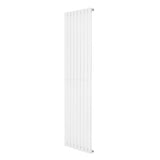 Oval enkelpelarradiator i vit färg, 1800 x 480 mm, med släta, moderna linjer och en stilren, minimalistisk design