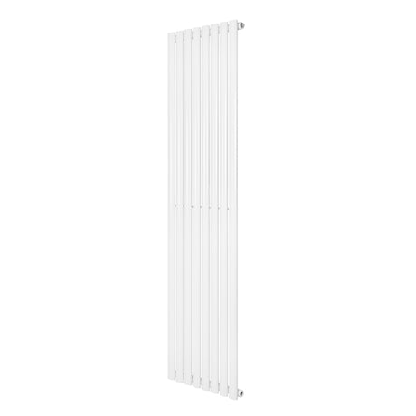 Oval enkelpelarradiator i vit färg, 1800 x 480 mm, med släta, moderna linjer och en stilren, minimalistisk design